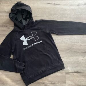 Under Armour Youth Size Extra Large Black Hoodie Sweatshirt with Logo